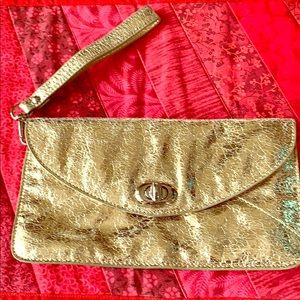 Gold hand purse